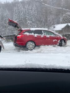 Ninsoare abundentă în zona Predeal