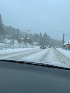 Ninsoare abundentă în zona Predeal