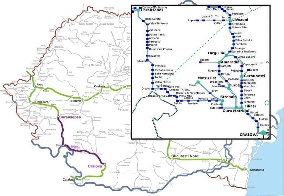 Cale ferata Craiova Drobeta Turnu Severin Caransebes